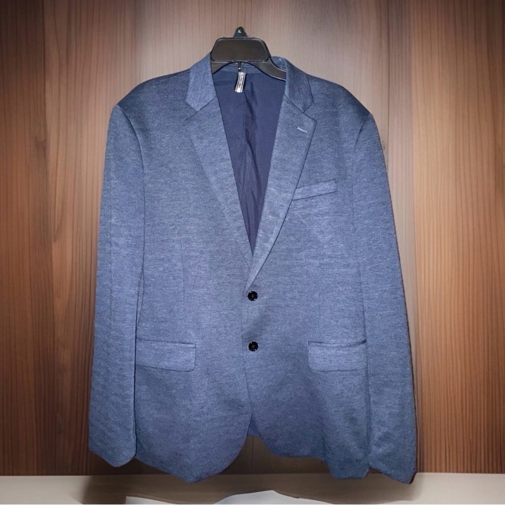 PJ Paul Jones Men’s Stretch Blazer/Sports Coat-Dark Blue-XL-EUC